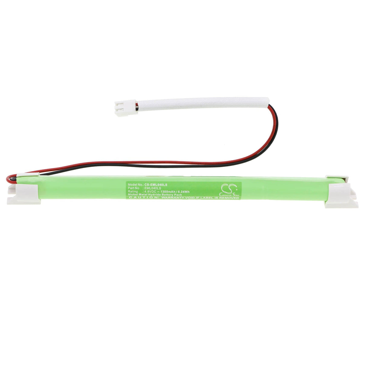 4.8V, Ni-MH, 1300mAh, batterie d'éclairage d'urgence compatible avec Cameron Sino Technologies, CS-EML040LS, 6.24Wh Éclairage d'urgence Cameron Sino Technology Limited