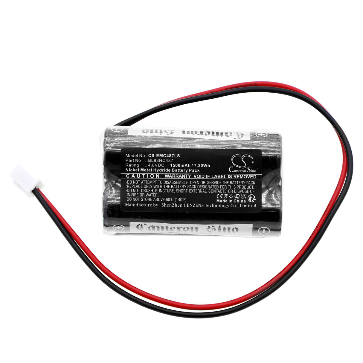 4.8V, Ni-MH, 1500mAh, batterie d'éclairage de secours compatible avec Cooper Industries, Unitech, Exit Light Co, At-lite, Simkar, Emergi-lite, Lithonia, Elbb006, Elbb006, Elbcs06, 7.20Wh Éclairage de secours Cameron Sino Technology Limited