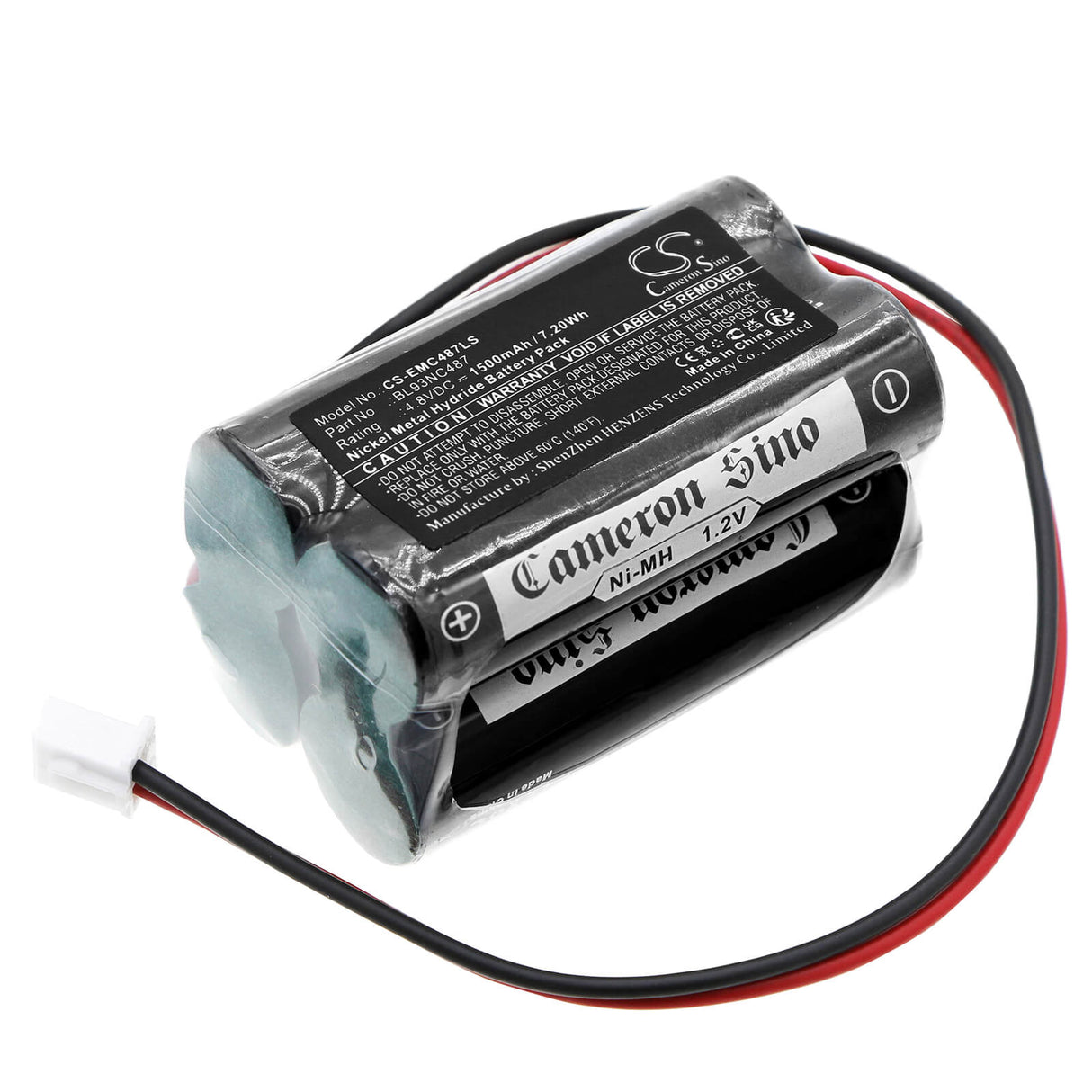 4.8V, Ni-MH, 1500mAh, batterie d'éclairage de secours compatible avec Cooper Industries, Unitech, Exit Light Co, At-lite, Simkar, Emergi-lite, Lithonia, Elbb006, Elbb006, Elbcs06, 7.20Wh Éclairage de secours Cameron Sino Technology Limited