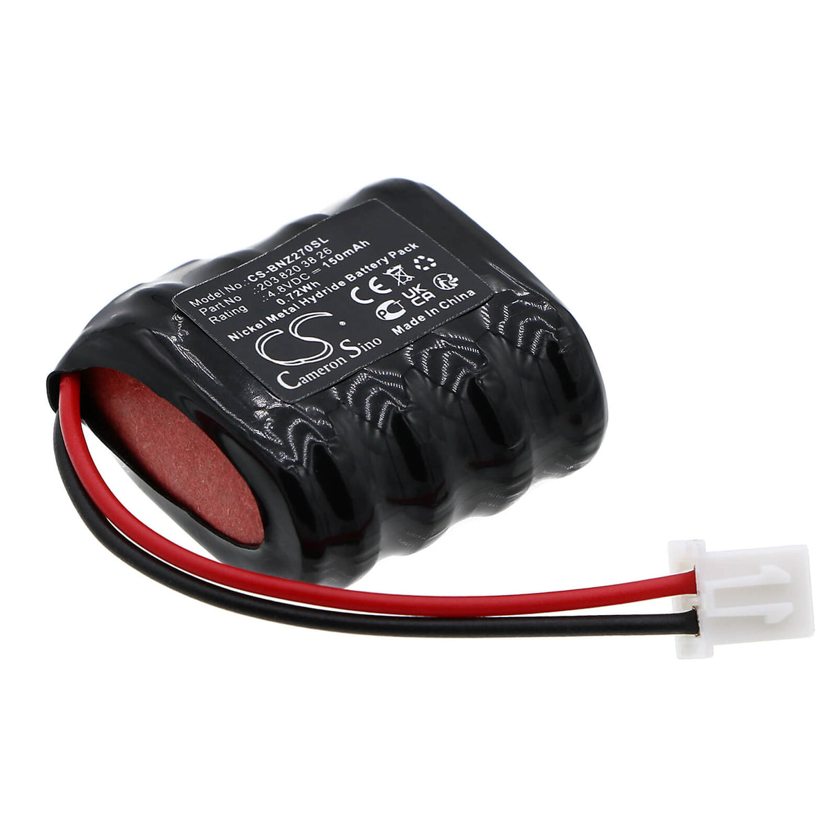 4.8V, Ni-MH, 150mAh, Siren Alarm battery fits Mercedes-benz, 203 820 38 26, Clk 270, Clk 320, 0.72Wh Siren Alarm Cameron Sino Technology Limited