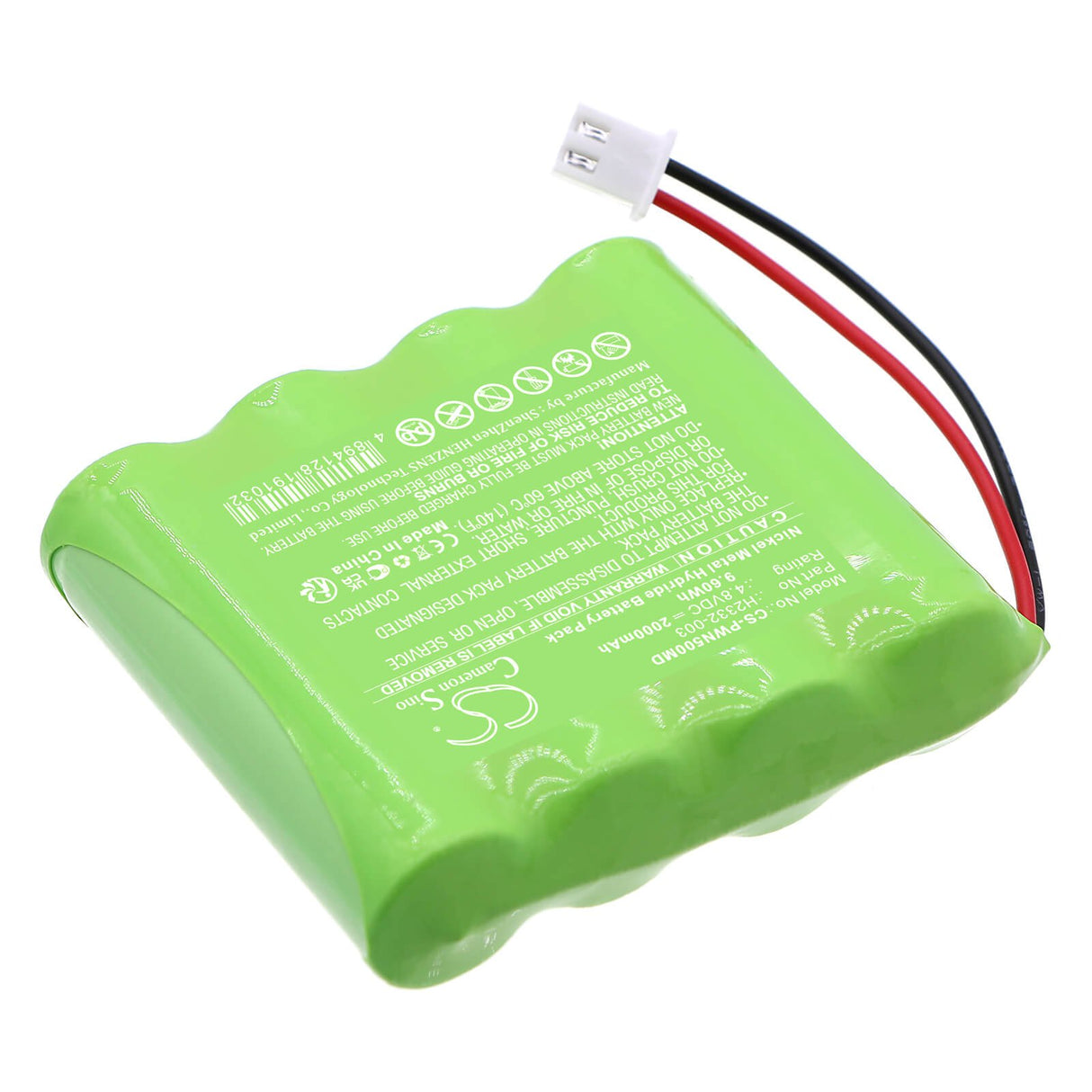 4.8V, Ni-MH, 2000mAh, Batterie médicale compatible avec Ade, H2332-003, Pwn5, 9.60Wh Medical Cameron Sino Technology Limited (Médical)