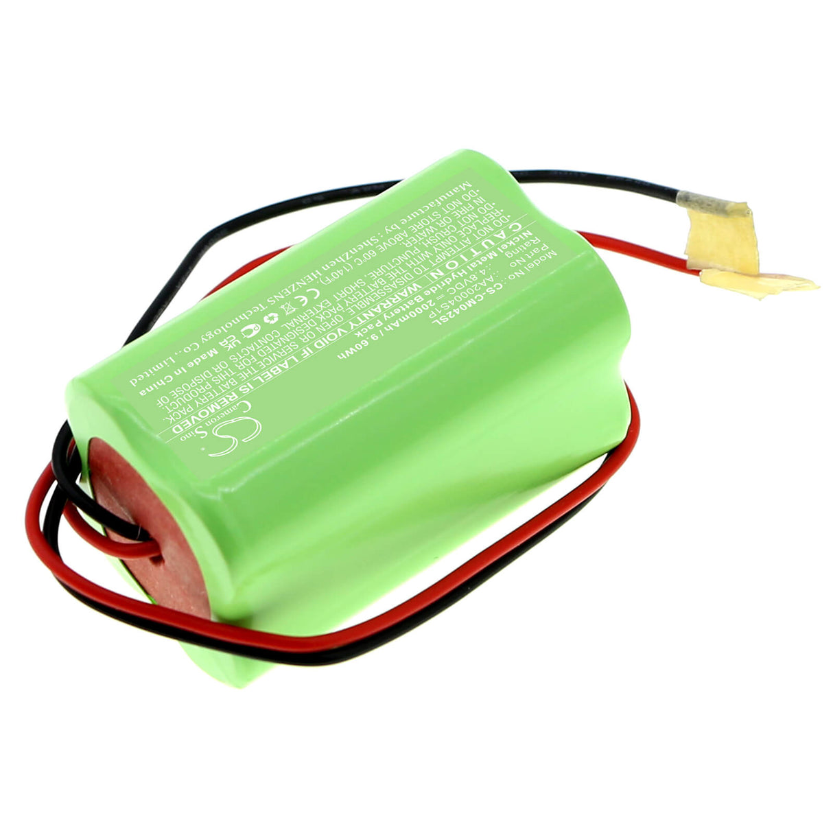 4.8V, Ni-MH, 2000mAh, Pack de batteries convient aux packs de batteries personnalisés, Aa20004s1p, 9.6Wh Pack de batteries Cameron Sino Technology Limited