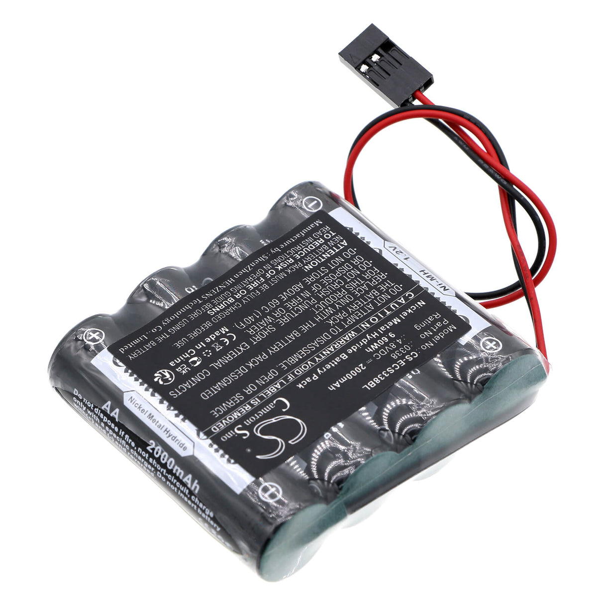 4.8v, Ni-mh, 2000mah, Batterie de Caisse Enregistreuse Compatible avec Ei Mobika, Caisse Enregistreuse, Caisse Enregistreuse pour Billets, 9.60wh Caisse Enregistreuse Cameron Sino Technology Limited