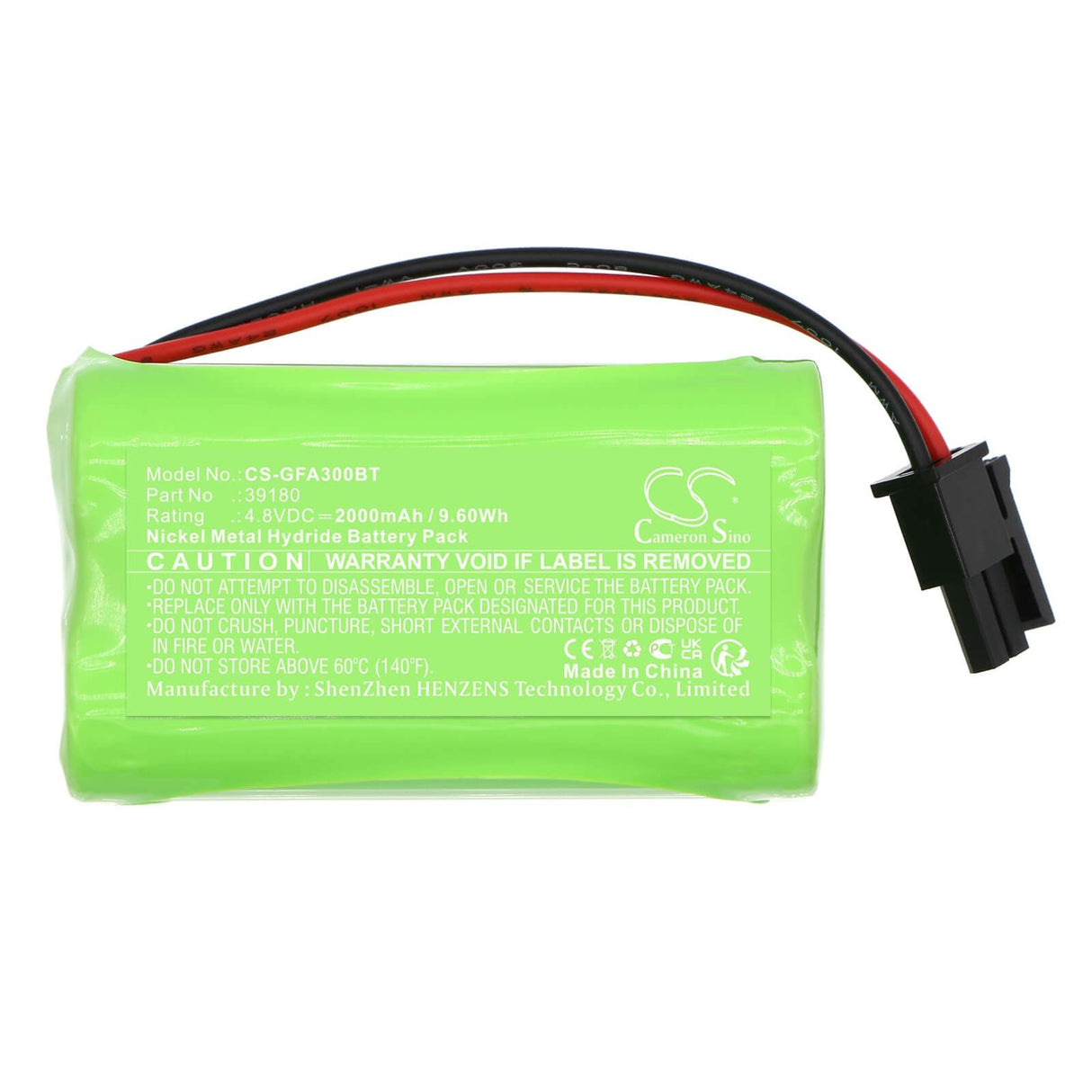 4.8v, Ni-mh, 2000mah, Alarm Battery Fits Grothe, Fa30, Fa30-az, 9.60wh Alarm System Cameron Sino Technology Limited