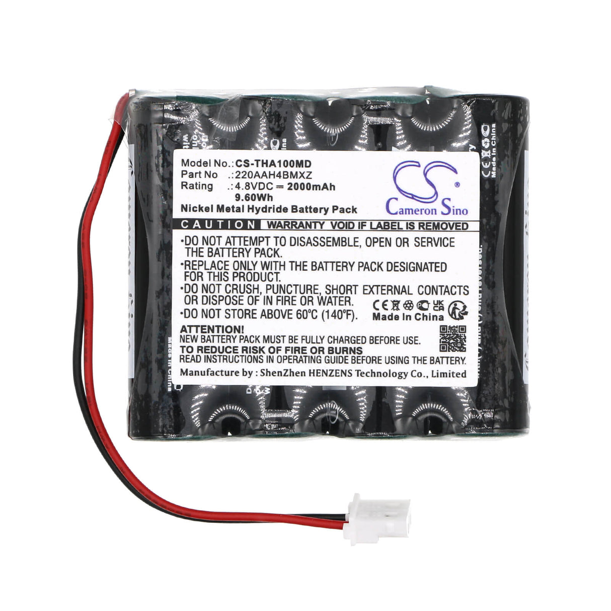 4.8V, Ni-MH, 2000mAh, Batterie médicale compatible avec I-tech, 11205-c, Evo Ii, Mag1000 2018, 9.60Wh Médical Cameron Sino Technology Limited (Médical)