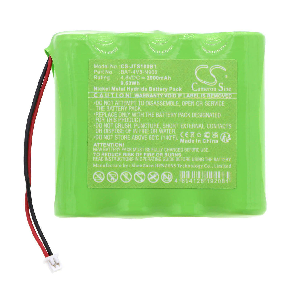4.8v, Ni-mh, 2000mah, Alarm Battery Fits Jablotron, Ja-100 Signal Repeater, 9.60wh Alarm System Cameron Sino Technology Limited