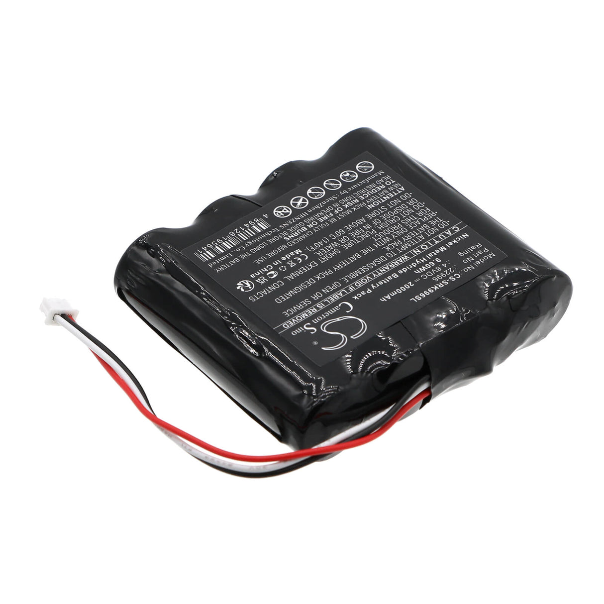 4,8V, Ni-MH, 2000mAh, Batterie d'équipement compatible avec Systronik, 22996, 4-HXAAL, 9,6Wh Équipement, Enquête, Test Cameron Sino Technology Limited