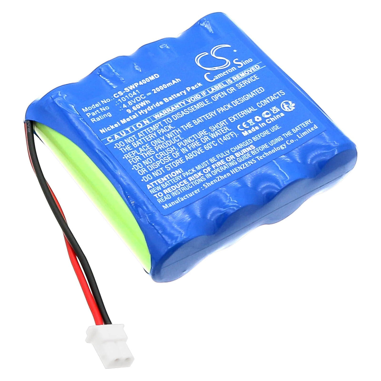4,8V, Ni-MH, 2000mAh, Batterie médicale compatible Schwa, 101041, Eco+ Emp4, 9,60Wh Medical Cameron Sino Technology Limited (Médical)