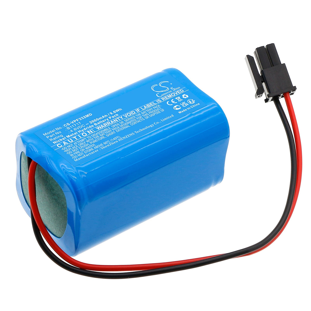 4.8V, Ni-MH, 2000mAh, Batterie médicale compatible avec Vapotherm, Precision Flow, Precision Flow Plus, 9.6Wh Medical Cameron Sino Technology Limited (Médical)