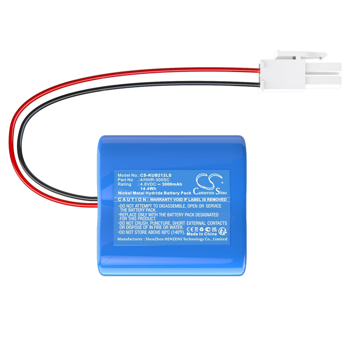 4.8V, Ni-MH, 3000mAh, Batterie d'éclairage d'urgence convient à I Kub, 4/hhr-300sc, 212, 14.4Wh Éclairage d'urgence Cameron Sino Technology Limited