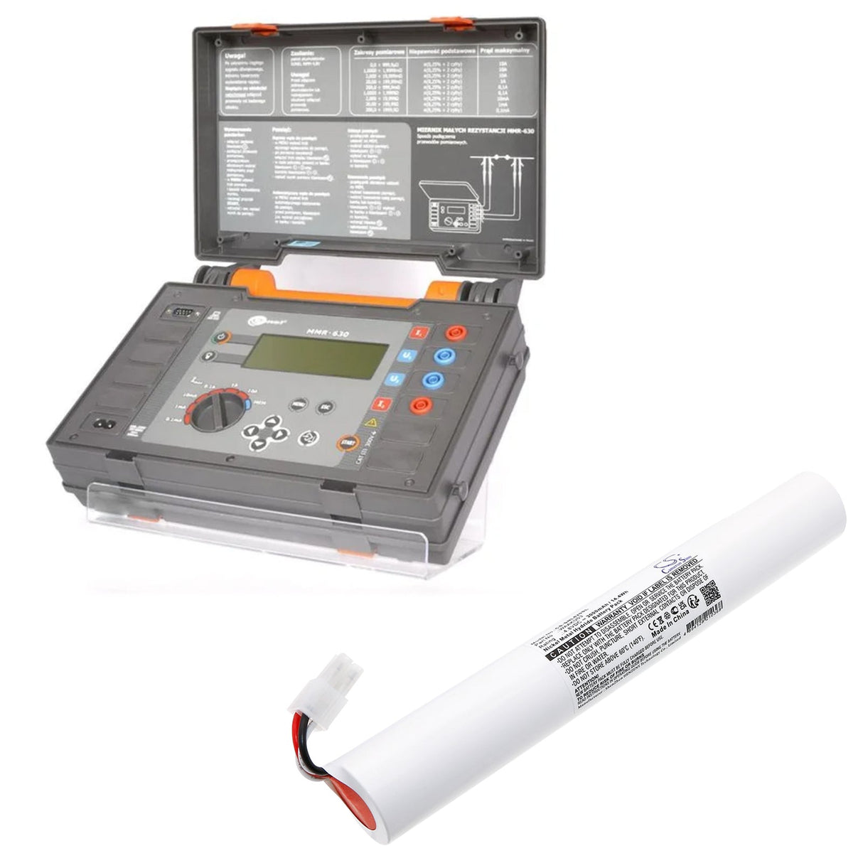 4.8V, Ni-MH, 3000mAh, Equipment, Survey, Test battery fits Sonel, Mmr-620 Micro-ohmmeters, Mmr-630 Micro-ohmmeters, 14.4Wh Equipment, Survey, Test Cameron Sino Technology Limited