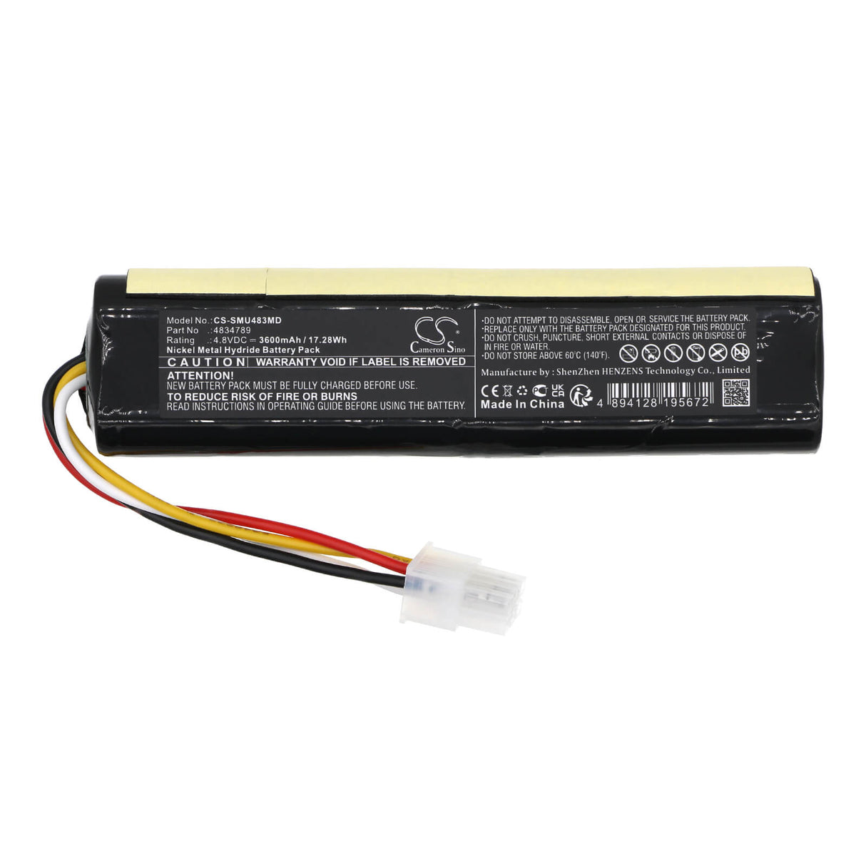 4.8V, Ni-MH, 3600mAh, Batterie médicale compatible avec Siemens, 110382, Sonoline Antares Ultrasound, Sonoline Antares Ultrasound S-, 17.28Wh Médical Cameron Sino Technology Limited (Médical)