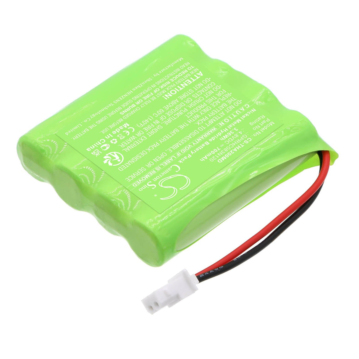 4.8V, Ni-MH, 700mAh, Batterie médicale compatible avec I-tech, Gprhc083n120, I-tech Physio Und Mag 1000 (2, Mio Care, 3.36Wh Medical Cameron Sino Technology Limited (Médical)