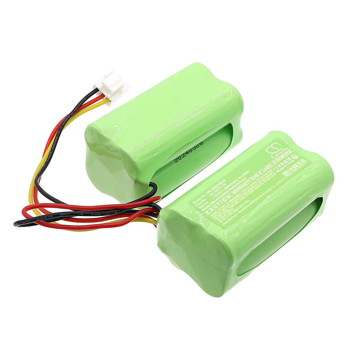 4,8V, Ni-MH, 9000mAh, batterie d'éclairage de secours compatible avec Awex, Nc18670-s8, série Anx, série Axnc, 43,20Wh Éclairage de secours Cameron Sino Technology Limited