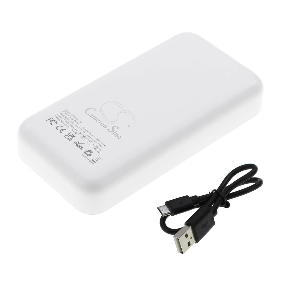 5.0v, Li-polymère, 20000mah, Banque d'alimentation blanche 20000mah, 100.00wh Banque d'alimentation Cameron Sino Technology Limited (Outils électriques)