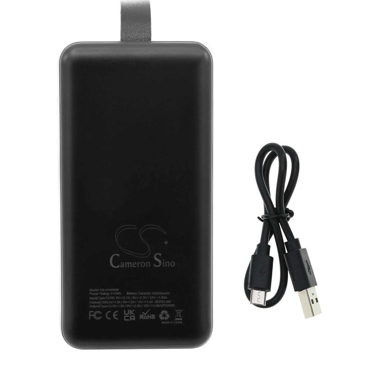 5.0v, Li-polymer, 30000mah, Black Power Bank 30000mah, 150.00wh Power Bank Cameron Sino Technology Limited (Dangerous Goods)