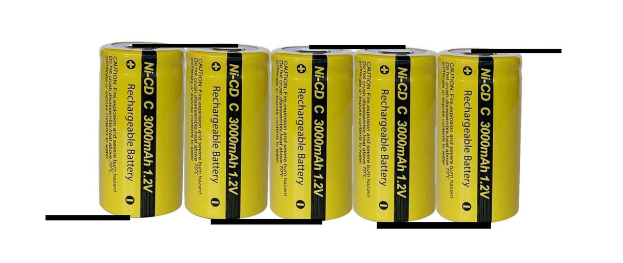 6 Volt 3000Mah NiCd PKcell battery pack shrink wrapped with tabs at each end Battery Pack Canadianbatteries.com