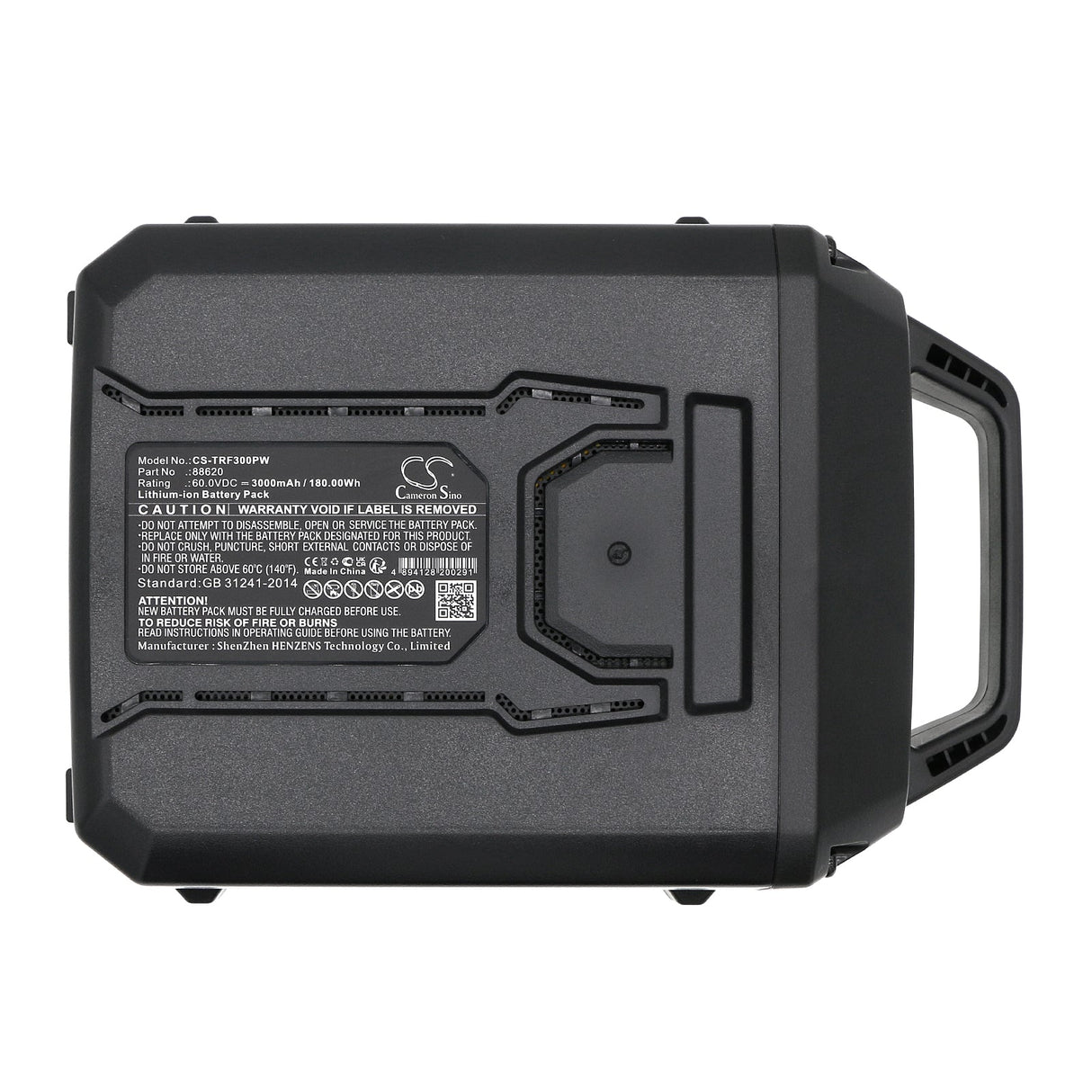 60.0V, Li-ion, 3000mAh, Lawn Mowers battery fits Toro, 88620, 120 Mph Brushless Leaf Blower, 16 In. (40.6 Cm) Brushless Cha, 180.0Wh Lawn Mowers Cameron Sino Technology Limited (Dangerous Goods)