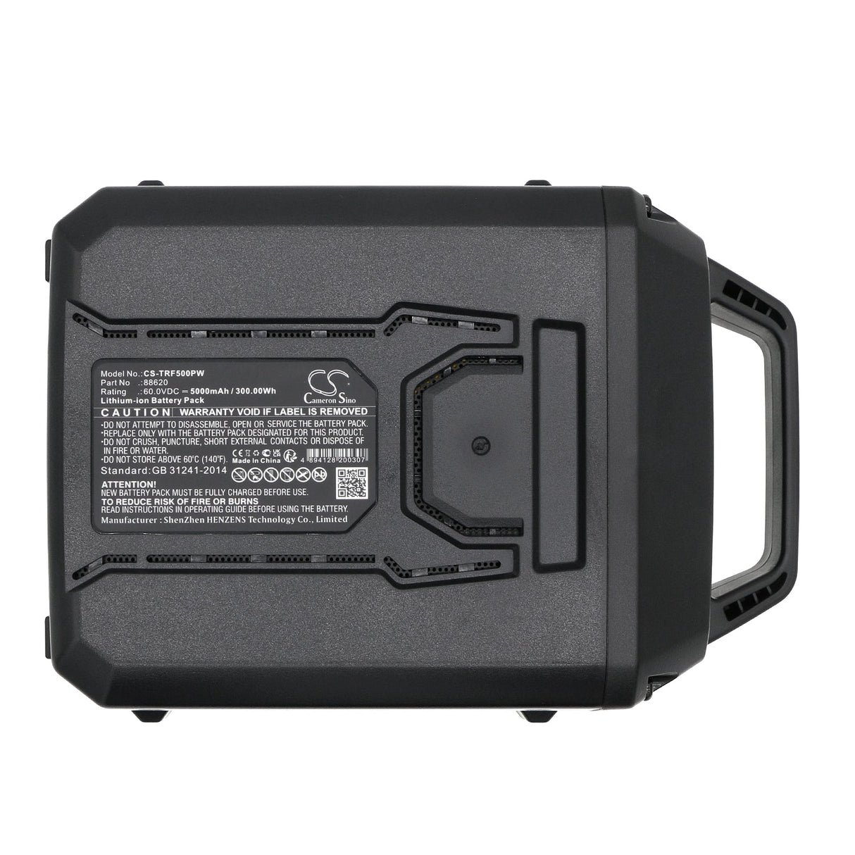 60.0V, Li-ion, 5000mAh, Lawn Mowers battery fits Toro, 88620, 120 Mph Brushless Leaf Blower, 16 In. (40.6 Cm) Brushless Cha, 300.0Wh Lawn Mowers Cameron Sino Technology Limited (Dangerous Goods)