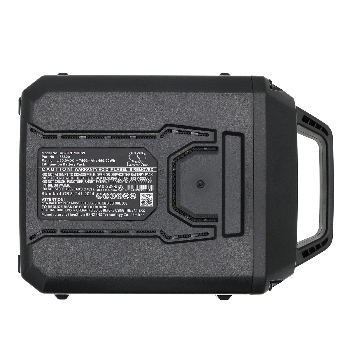 60.0V, Li-ion, 7500mAh, Lawn Mowers battery fits Toro, 88620, 120 Mph Brushless Leaf Blower, 16 In. (40.6 Cm) Brushless Cha, 450.0Wh Lawn Mowers Cameron Sino Technology Limited (Dangerous Goods)