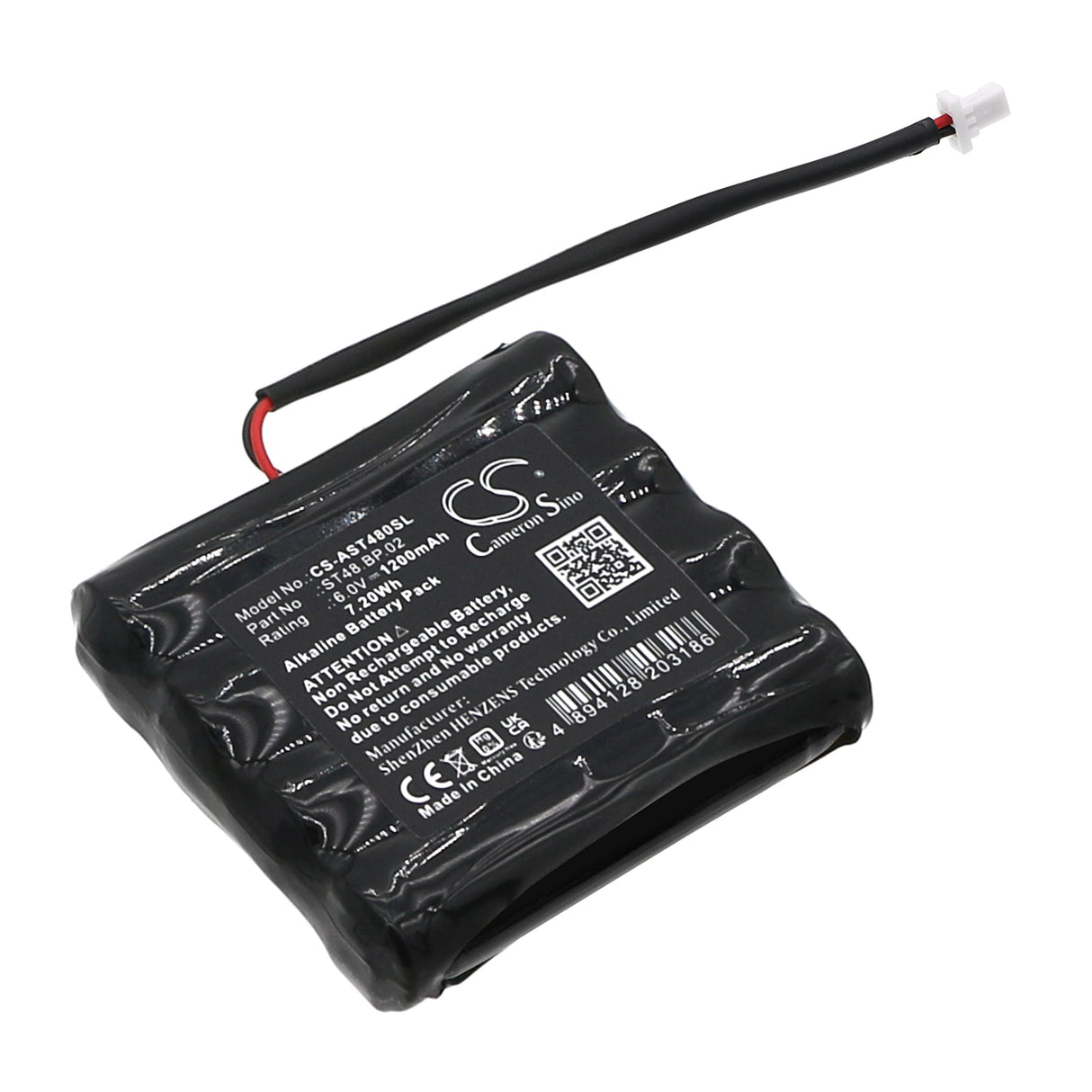 6.0v, Alcaline, 1200mah, Batterie de serrure de porte compatible avec AmadeoA-lock St48, 7.20wh Serrure de porte Cameron Sino Technology Limited
