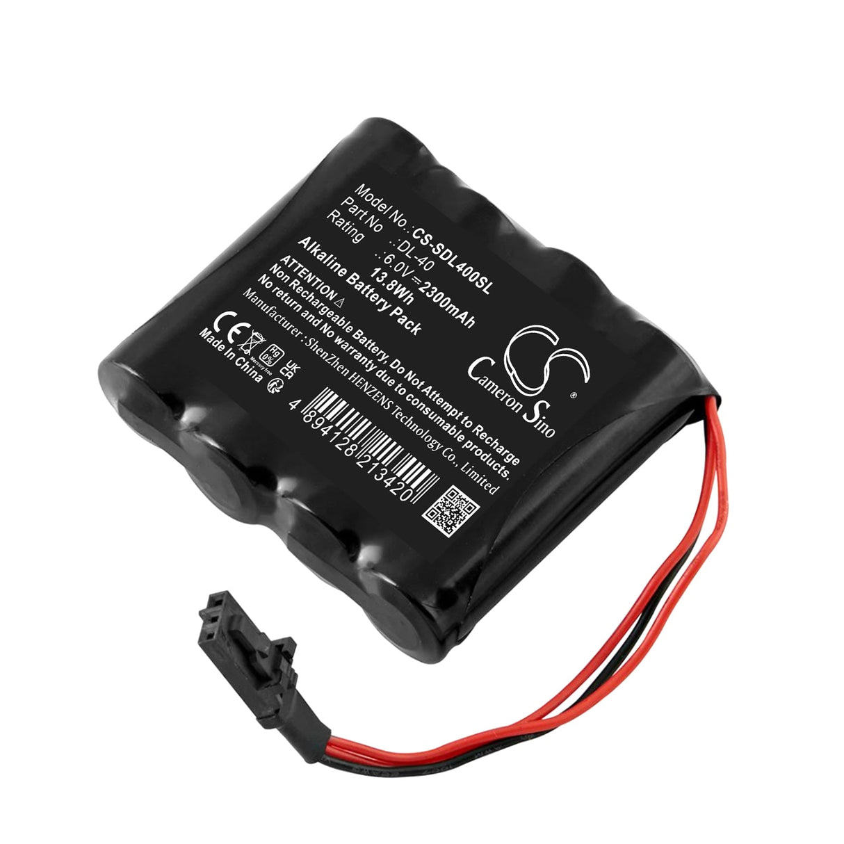 6,0V, Alcaline, 2300mAh, batterie de serrure de porte convient à Best Access Systems, 1003, 11pdbb, 13,8Wh serrure de porte Cameron Sino Technology Limited