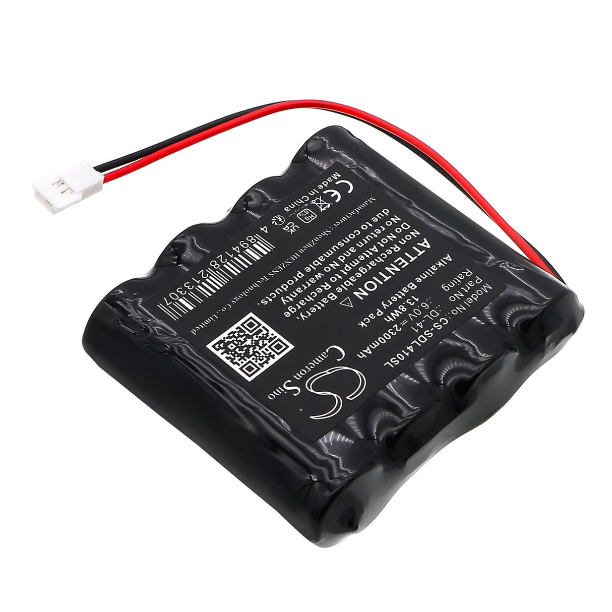 6.0V, Alcaline, 2300mAh, batterie de serrure de porte compatible avec Doorlock, Dl-41, 13.8Wh Serrure de porte Cameron Sino Technology Limited