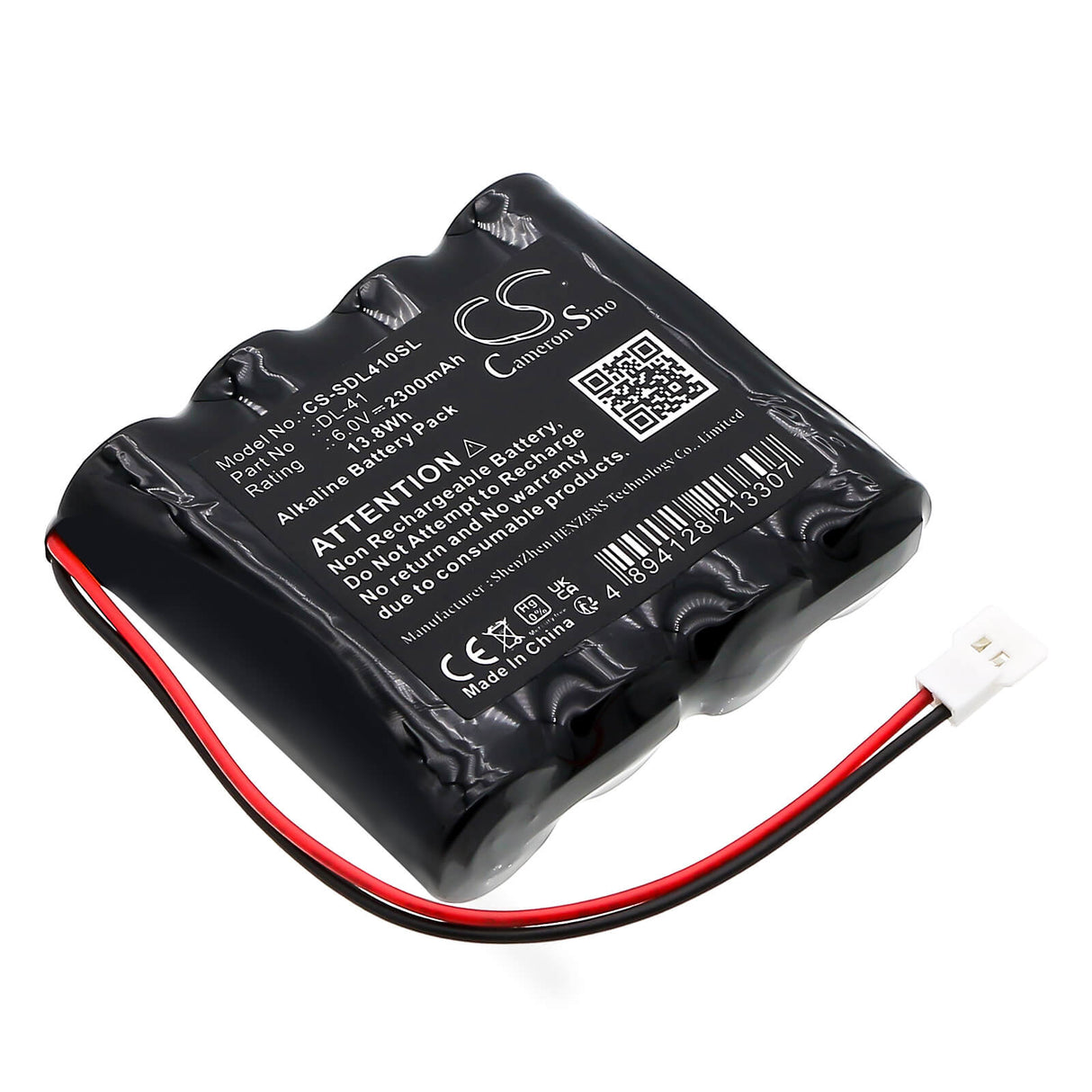 6.0V, Alcaline, 2300mAh, batterie de serrure de porte compatible avec Doorlock, Dl-41, 13.8Wh Serrure de porte Cameron Sino Technology Limited