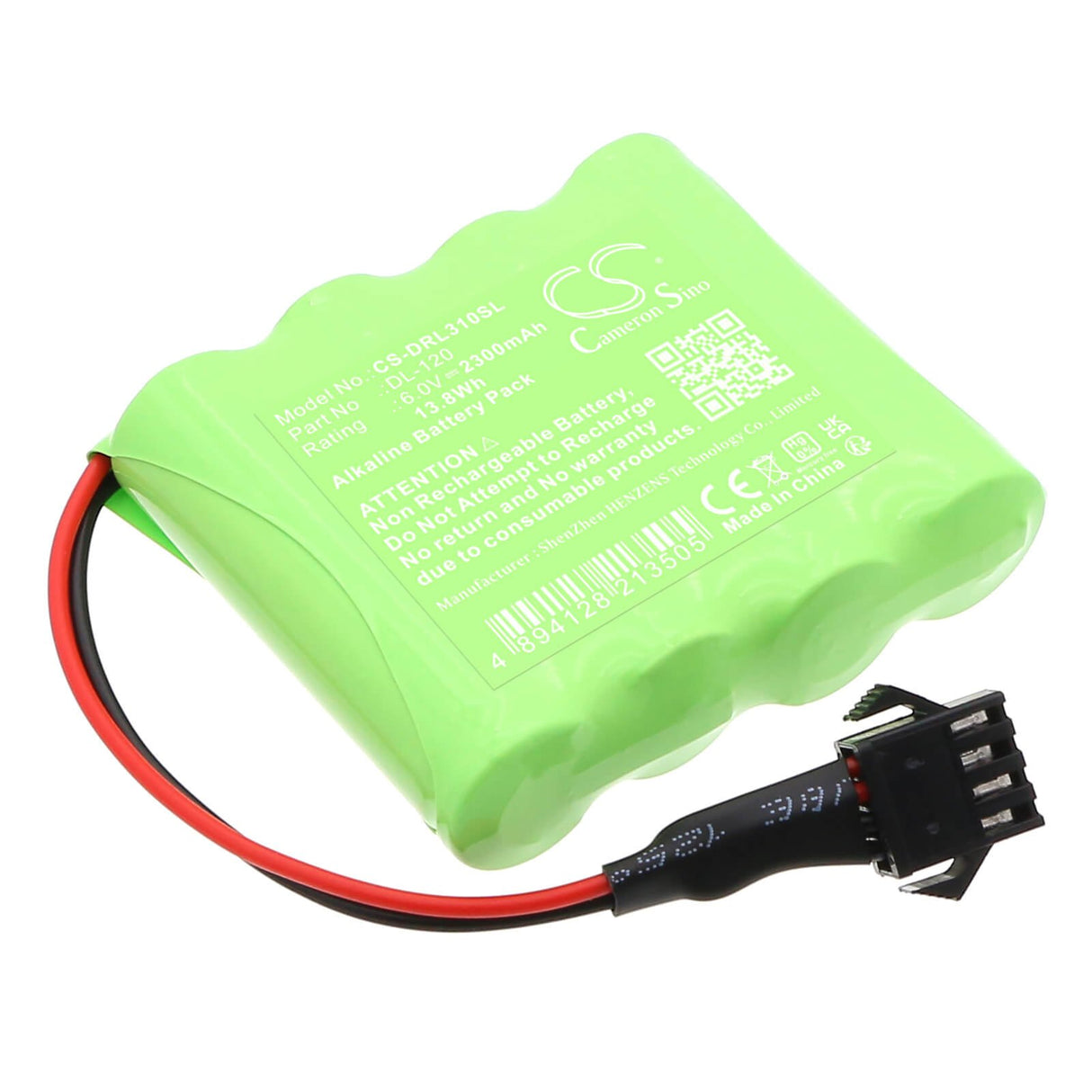 6.0V, Alcaline, 2300mAh, Batterie de serrure de porte compatible avec Intellikey, 100219, Dl0007-00001, 13.8Wh Serrure de porte Cameron Sino Technology Limited