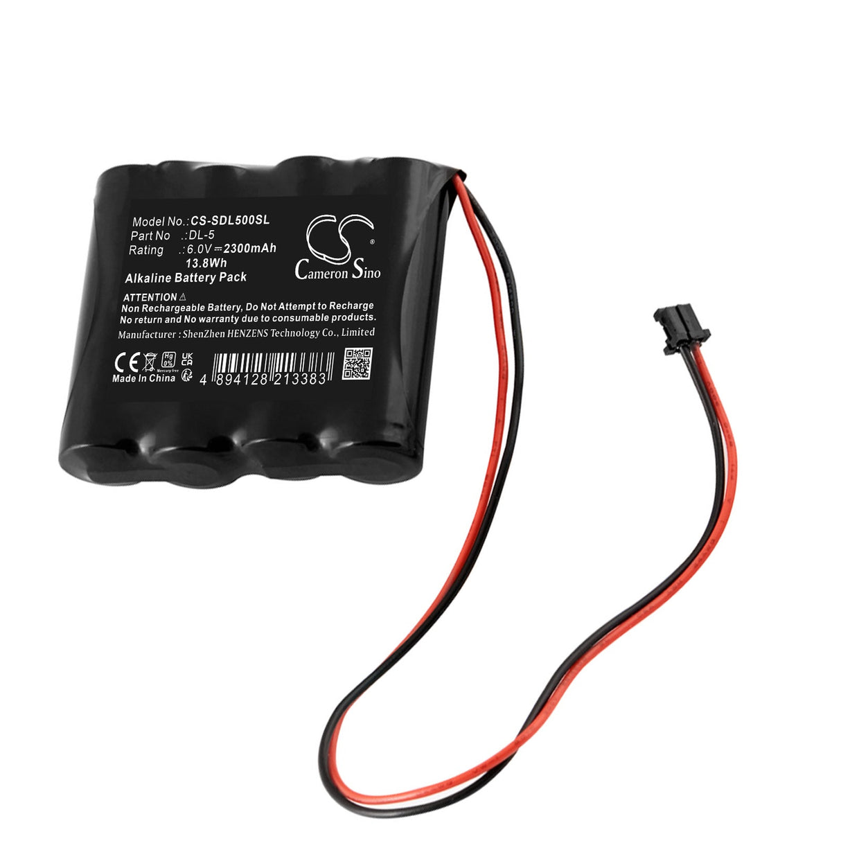 6.0V, Alcaline, 2300mAh, batterie de serrure de porte s'adapte à Keylock, F 7400-12, 13.8Wh Serrure de porte Cameron Sino Technology Limited
