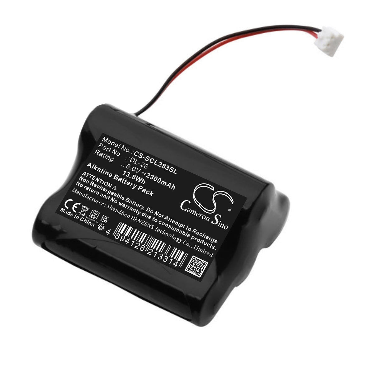 6.0V, Alcaline, 2300mAh, Batterie de serrure de porte compatible avec Saflok, A28310, Dry0068, 13.8Wh Serrure de porte Cameron Sino Technology Limited