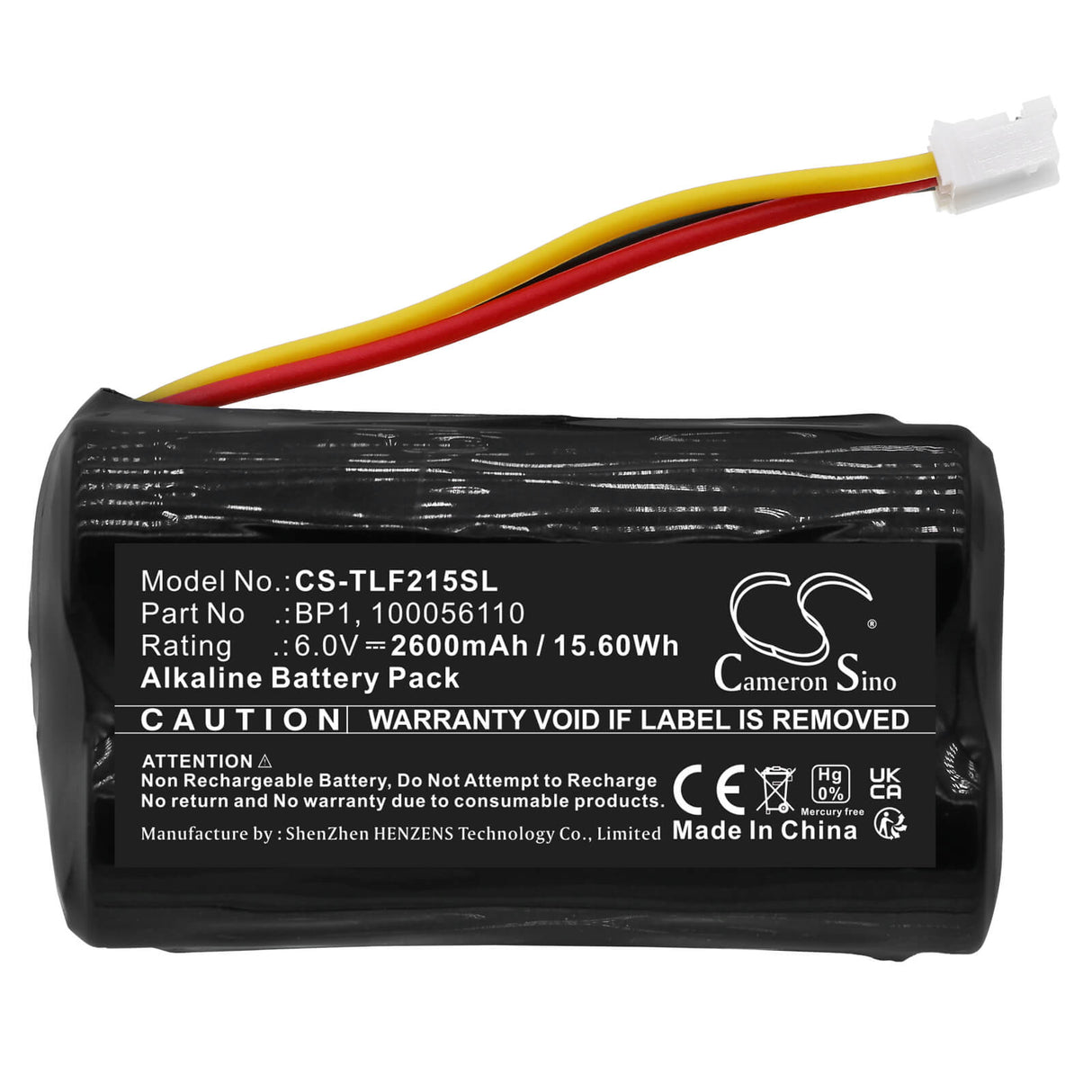 6.0v, Alkaline, 2600mah, Alarm Battery Fits Comstar, Comstar F215, Comstar F225, 15.60wh Alarm System Cameron Sino Technology Limited