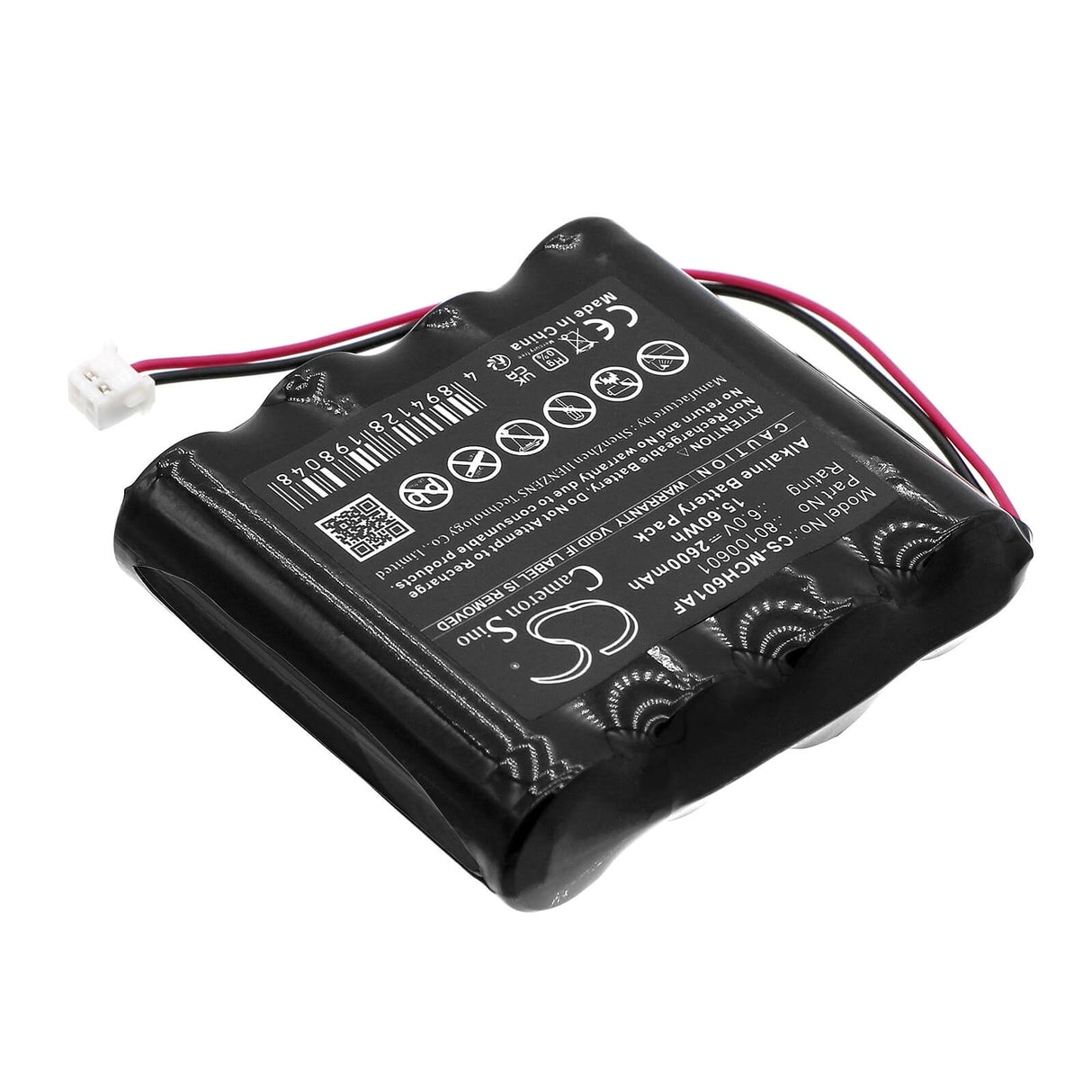 6.0v, Alcaline, 2600mah, Batterie de porte automatique compatible avec Messerschmitt, 80100601, 15.60wh Portes automatiques Cameron Sino Technology Limited