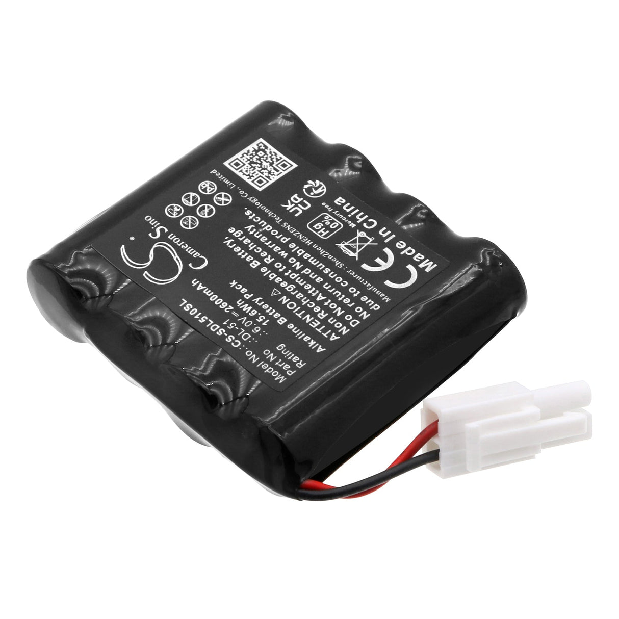 6.0V, Alcaline, 2600mAh, Batterie de serrure de porte compatible avec Sag, Megalock, Safe-o-pin, 15.6Wh Serrure de porte Cameron Sino Technology Limited
