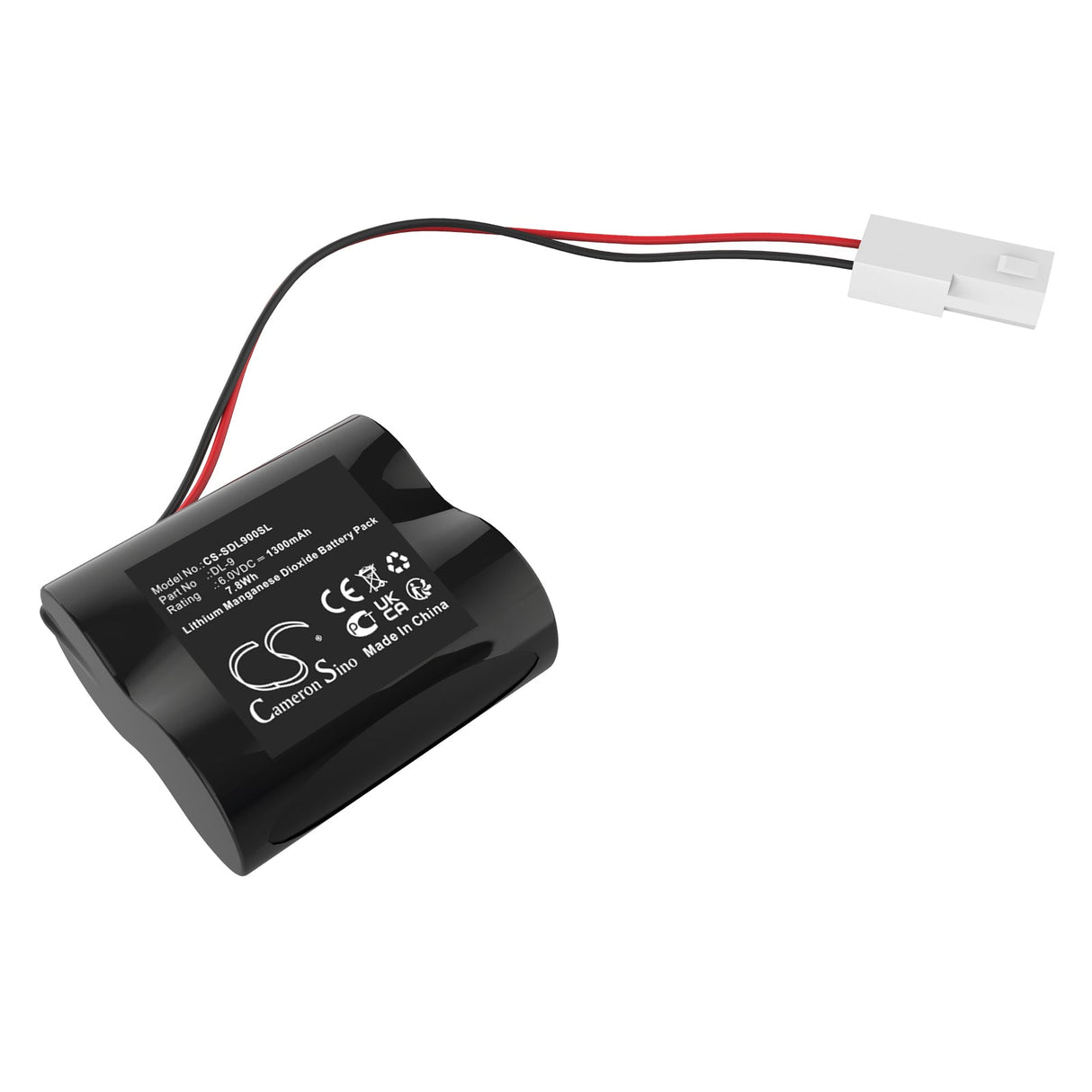 6.0V, Li-MnO2, 1300mAh, batterie de serrure de porte convient à Saflok, 20280, 7.8Wh serrure de porte Cameron Sino Technology Limited
