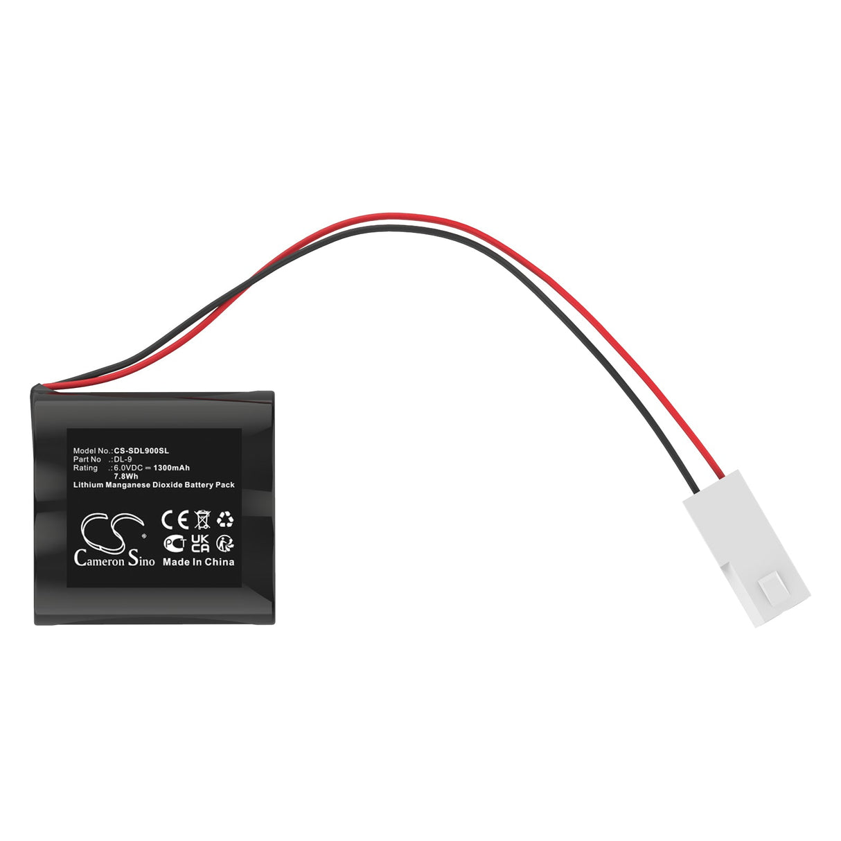 6.0V, Li-MnO2, 1300mAh, batterie de serrure de porte convient à Saflok, 20280, 7.8Wh serrure de porte Cameron Sino Technology Limited
