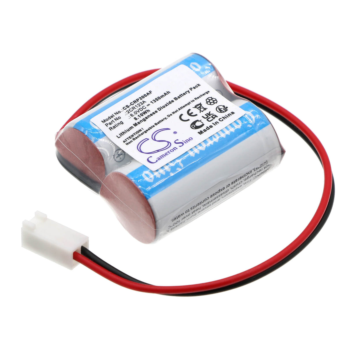 6.0v, Li-mno2, 1350mah, Batterie compatible avec le système de chasse d'eau, Aquamate, modèles Dvs, 8.10wh Chasse d'eau automatique Cameron Sino Technology Limited
