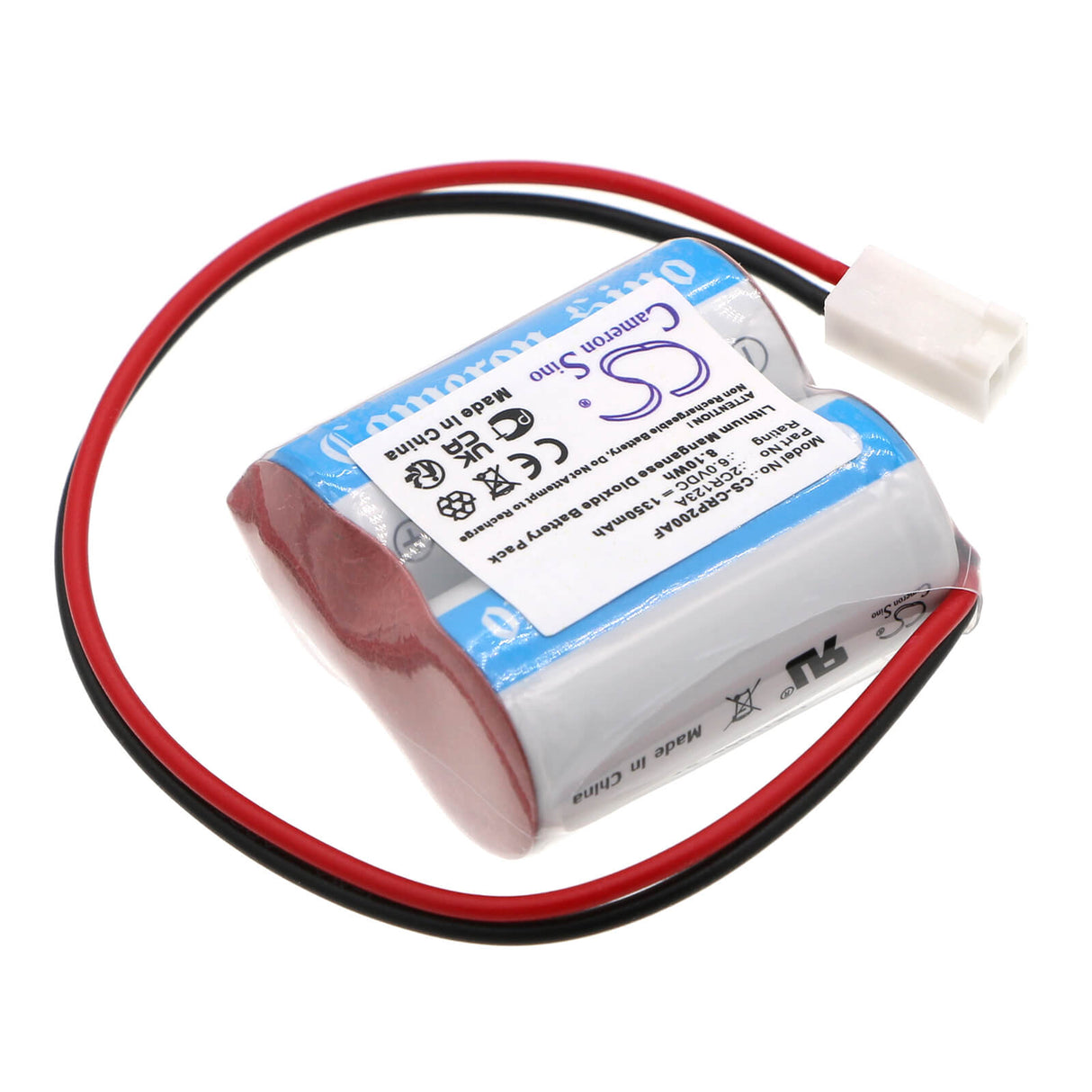 6.0v, Li-mno2, 1350mah, Batterie compatible avec le système de chasse d'eau, Aquamate, modèles Dvs, 8.10wh Chasse d'eau automatique Cameron Sino Technology Limited