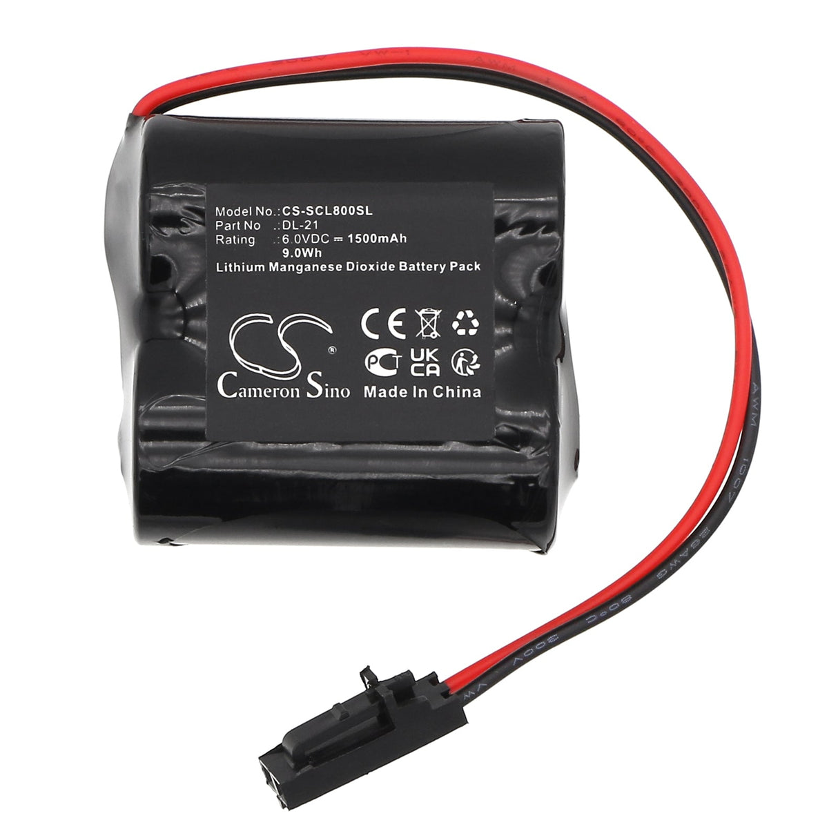 6.0V, Li-MnO2, 1500mAh, batterie de serrure de porte convient à Saflok, Cl-08, 9.0Wh serrure de porte Cameron Sino Technology Limited