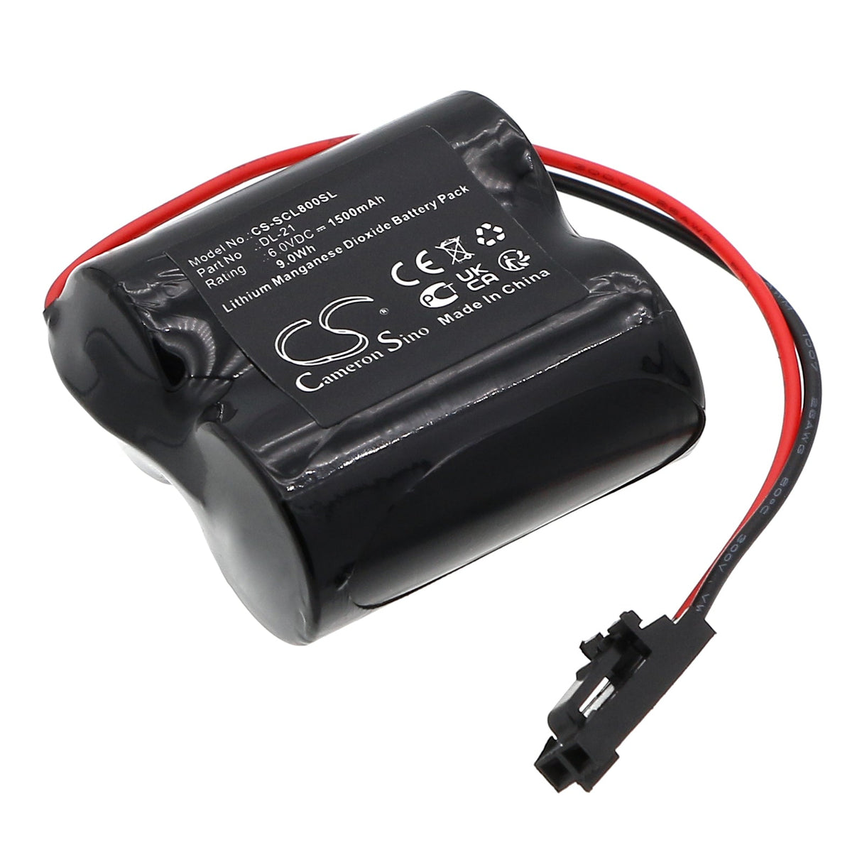 6.0V, Li-MnO2, 1500mAh, batterie de serrure de porte convient à Saflok, Cl-08, 9.0Wh serrure de porte Cameron Sino Technology Limited