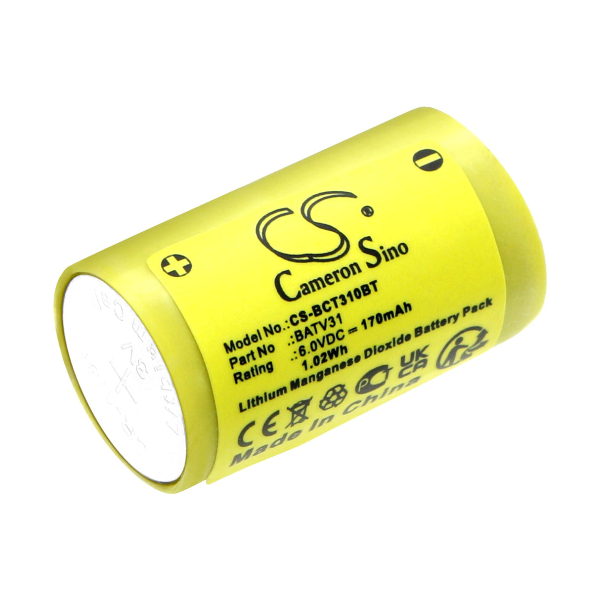 6.0V, Li-MnO2, 170mAh, Alarm Battery Fits Daitem, 604-27d, 1.02Wh Alarm System Cameron Sino Technology Limited