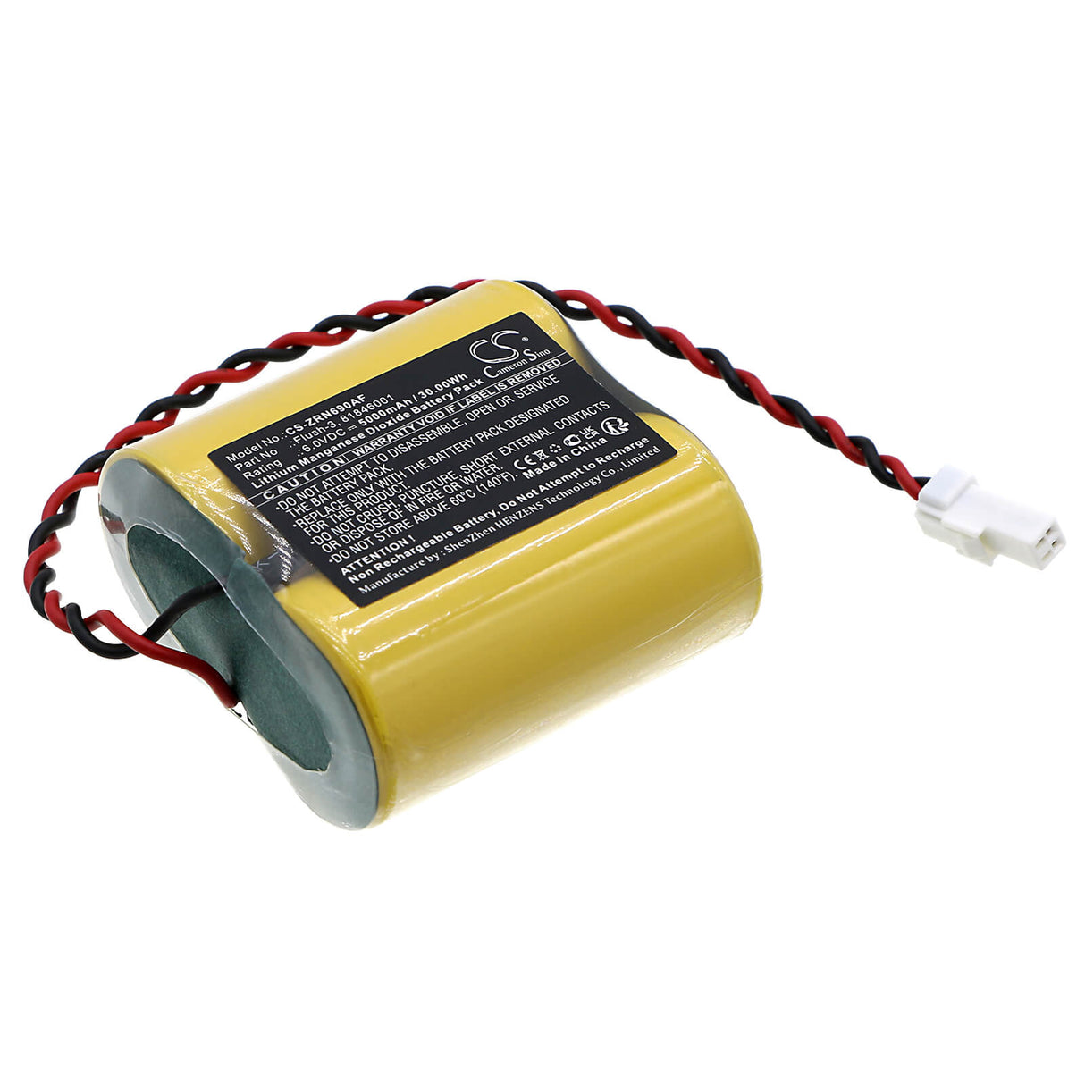 6.0v, Li-MnO2, 5000mah, Automatic Flusher Battery Fits Zurn P6900-gen, Z6912-gen, 30.00wh Automatic Flusher Cameron Sino Technology Limited