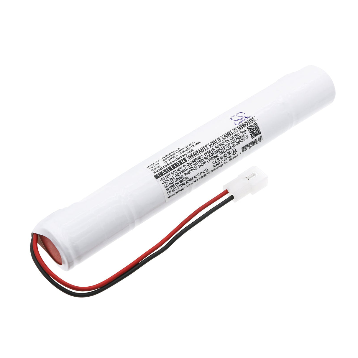 6.0V, Ni-CD, 1500mAh, Batterie d'éclairage d'urgence compatible avec Kaufel, Bgn1300-5awp-3202ec, 850.0034, 9.0Wh Éclairage d'urgence Cameron Sino Technology Limited