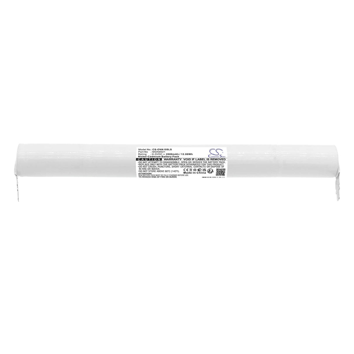 6.0V, Ni-CD, 2000mAh, batterie d'éclairage d'urgence compatible avec Beghelli, Mgn9021, 391848, 784157, 12.00Wh Éclairage d'urgence Cameron Sino Technology Limited