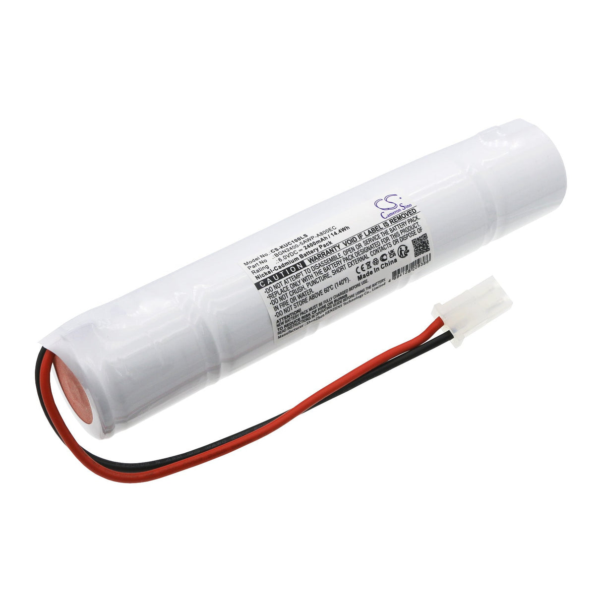 6.0V, Ni-CD, 2400mAh, Batterie d'éclairage d'urgence compatible avec Kaufel, Bgn2400-5awp-a800ec, C1, 14.4Wh Éclairage d'urgence Cameron Sino Technology Limited