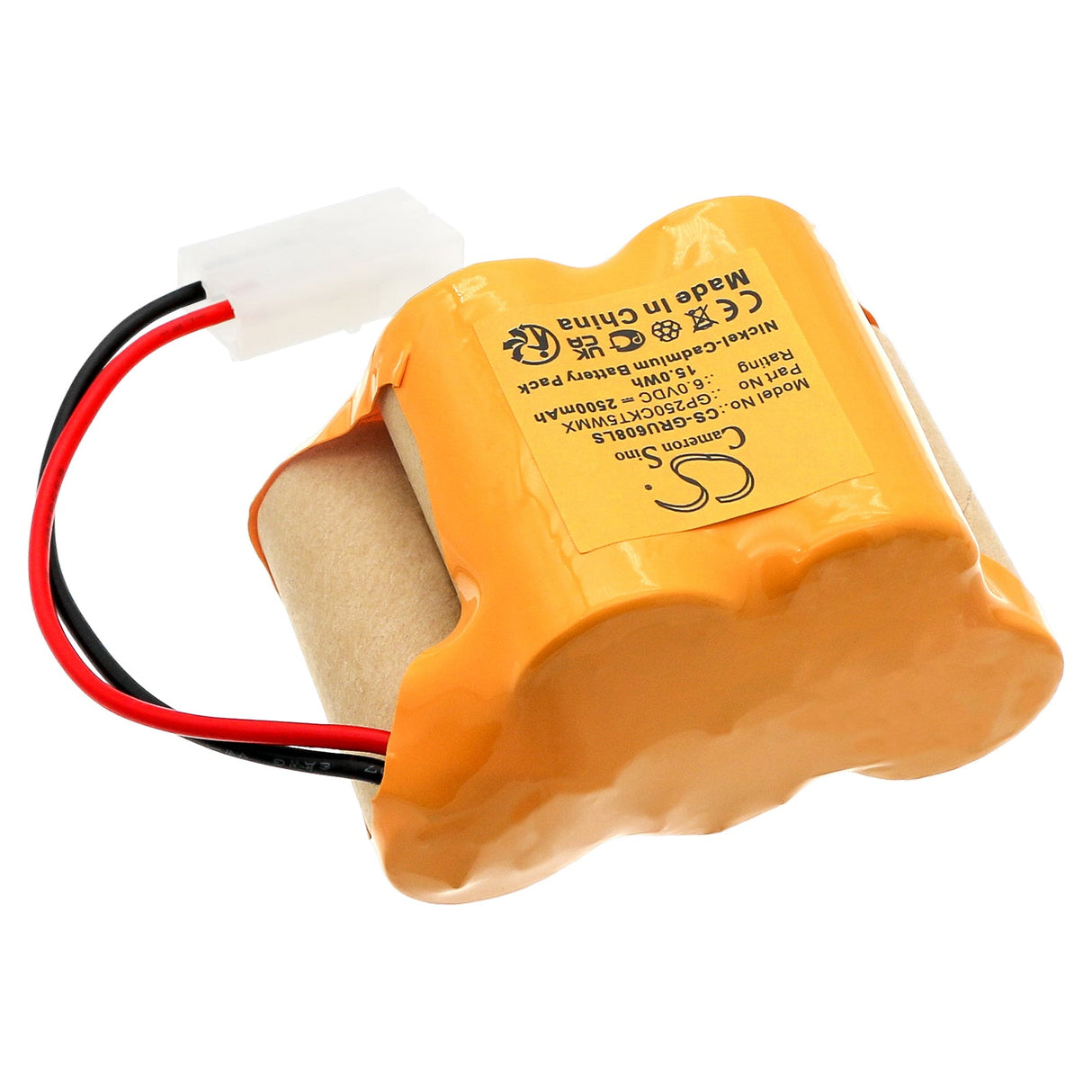 6.0V, Ni-CD, 2500mAh, batterie d'éclairage de secours compatible avec Legrand, 5krmt 26/50, 608-92, 15.0Wh Éclairage de secours Cameron Sino Technology Limited