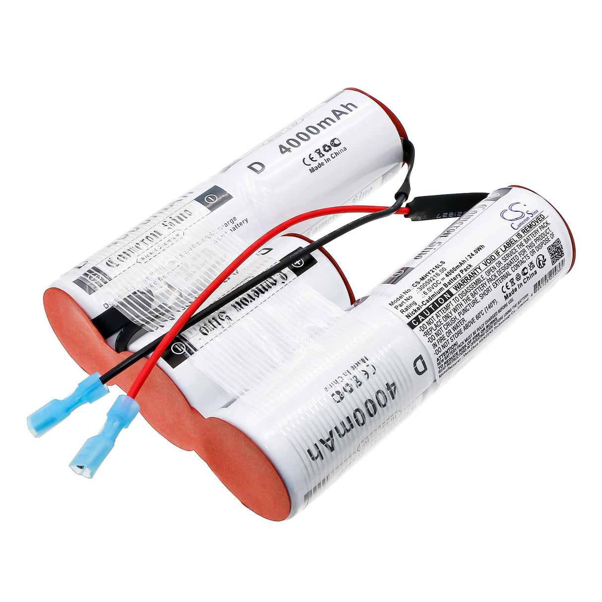 6.0V, Ni-CD, 4000mAh, batterie d'éclairage de secours compatible avec Tiga, Mica, 30059216, Halogène Y216f, My0837f, 24.0Wh Éclairage de secours Cameron Sino Technology Limited