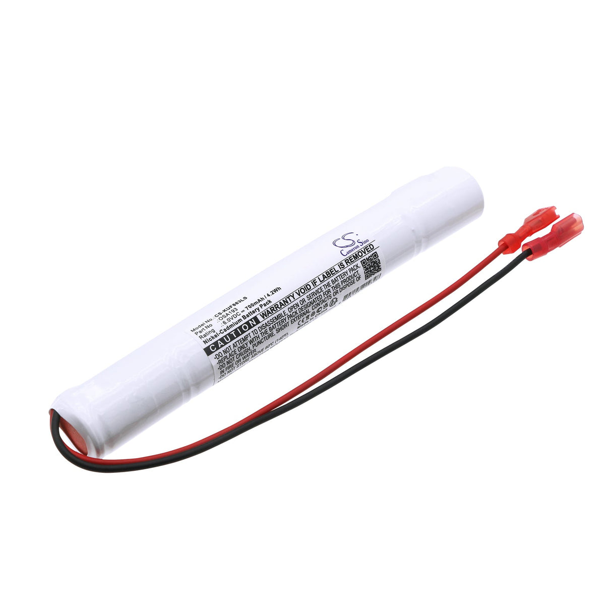 6.0V, Ni-CD, 700mAh, Batterie d'éclairage d'urgence compatible avec Kaufel, Osa193, 850.0063, 4.2Wh Éclairage d'urgence Cameron Sino Technology Limited