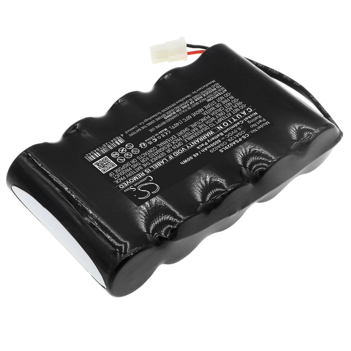 6.0V, Ni-CD, 8000mAh, batterie d'éclairage de secours compatible avec Powersonic, Osa029, A13146-4, 48.00Wh Éclairage de secours Cameron Sino Technology Limited