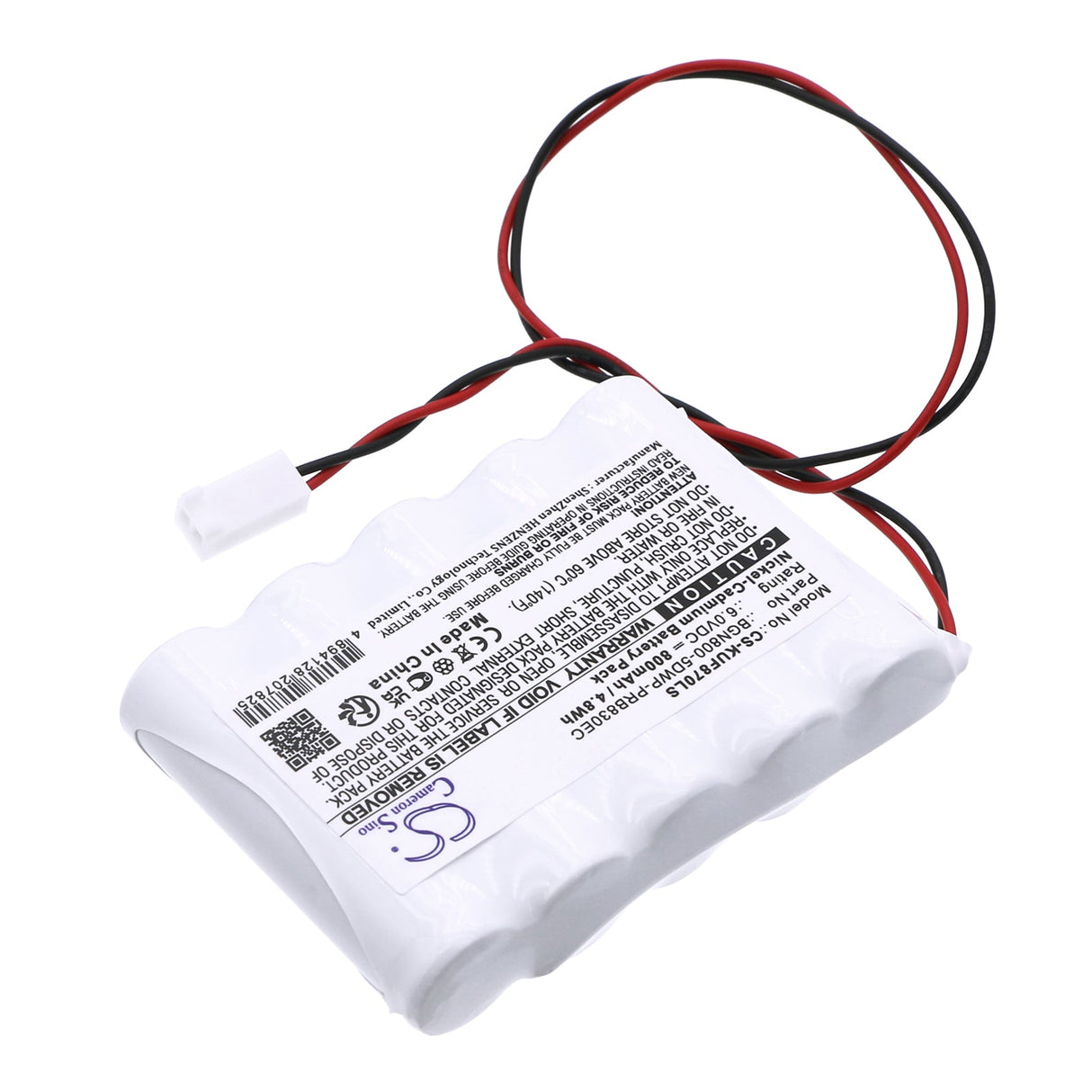 6.0V, Ni-CD, 800mAh, batterie d'éclairage de secours compatible avec Kaufel, Bgn800-5dwp-prb830ec, 1870, 11110, 4.8Wh Éclairage de secours Cameron Sino Technology Limited